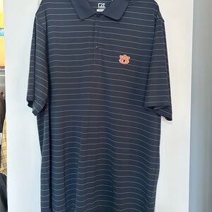 Cutter & Buck Men's Dark Polo with Subtle Stripes